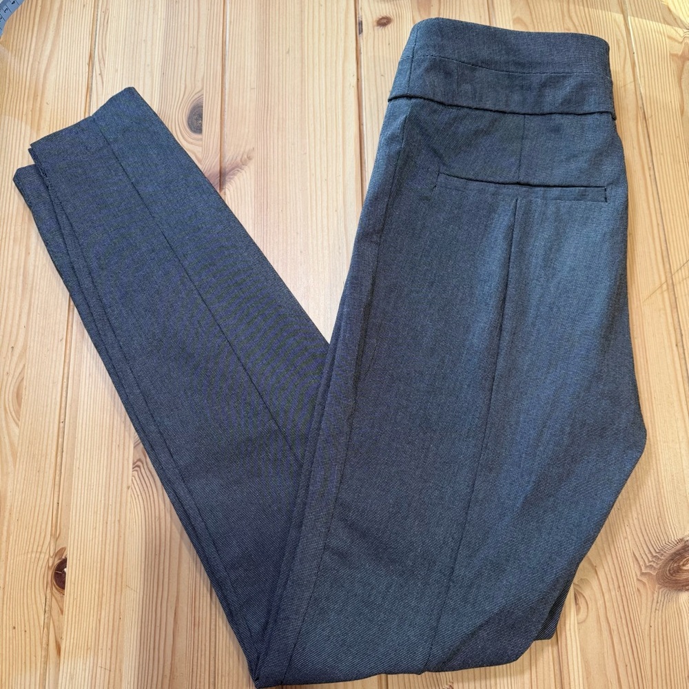 7th Avenue by New York & Company Gray Tweed Slim Ankle Dress Pants Stretchy